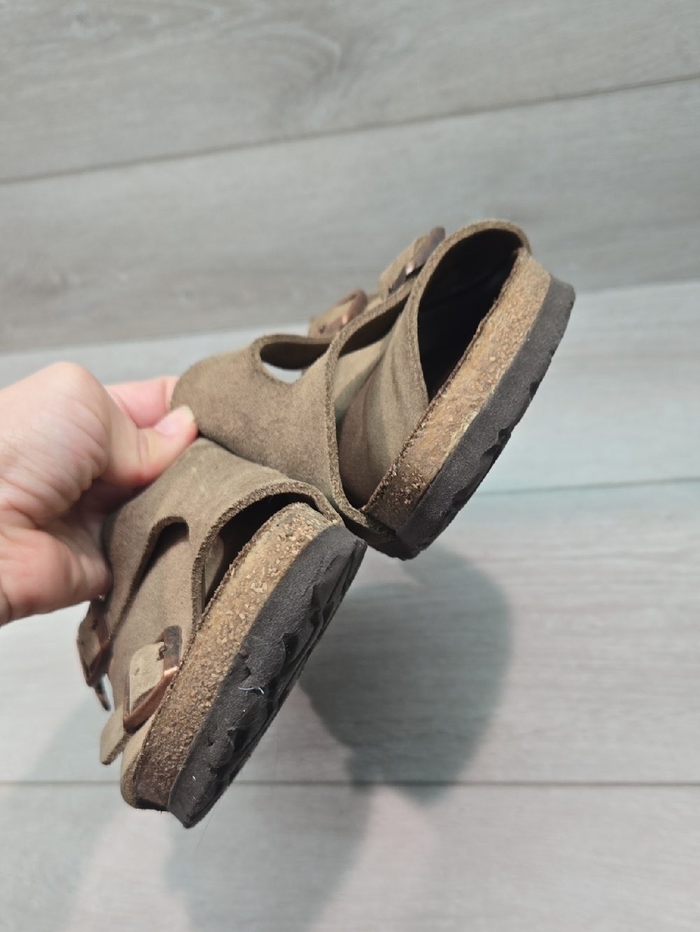 Birkenstock Women Zurich Suede Double-Buckle Slide Sandals Shoes Sz 39/8 Narrow - Picture 3 of 12